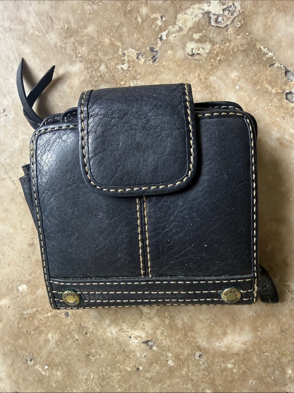 FOSSIL black leather wallet very good condition